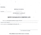 Land rent clearance certificate
